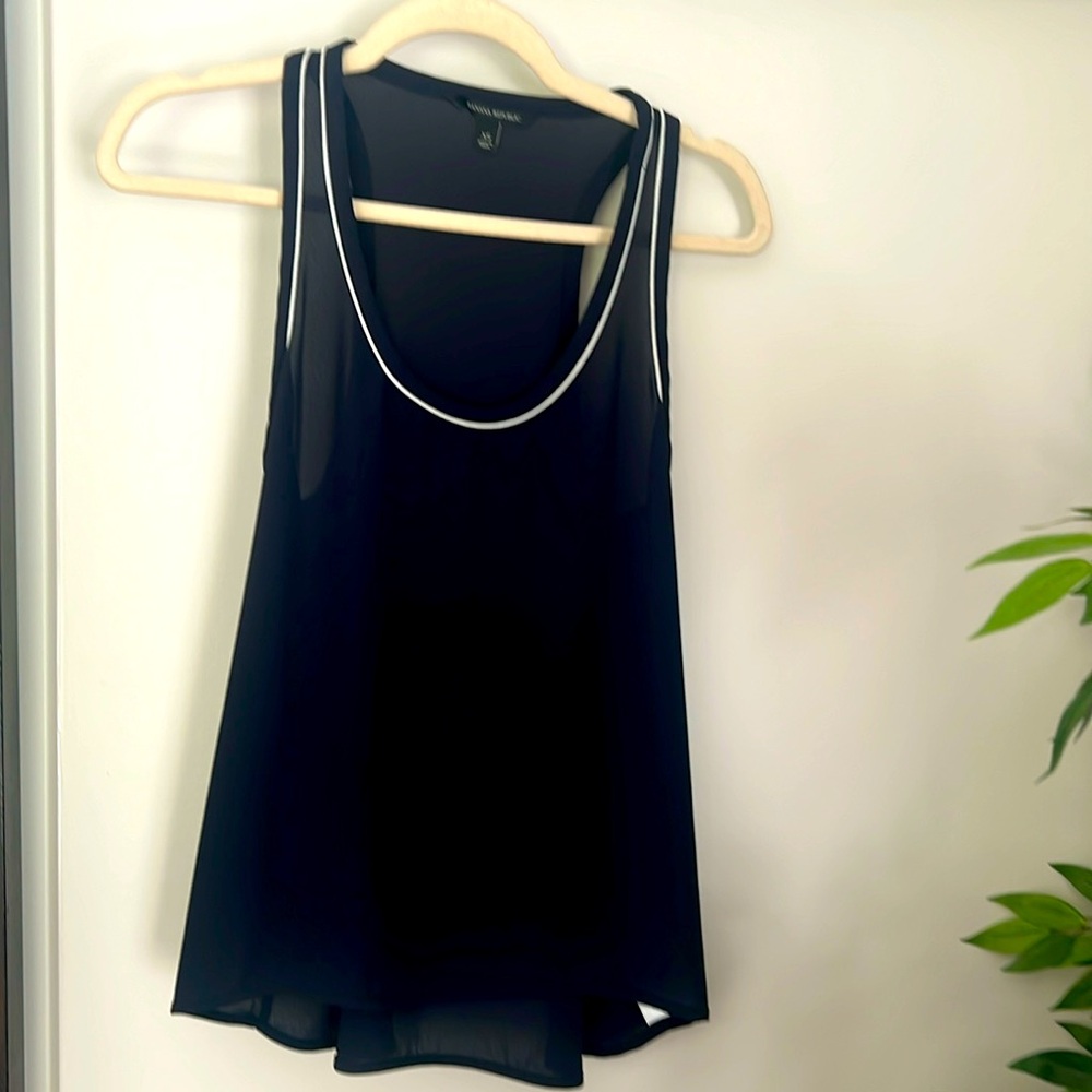 Navy Flowy Tank Top
